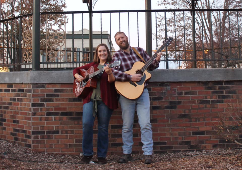 Acoustic guitar duo features Courtney Sullivan on vocals and rhythm guitar and Chris Kalkbrenner on lead guitar.