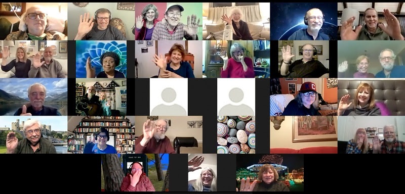 Every Saturday Virtual Open Mic, January 15, 2022, with 35 attending.