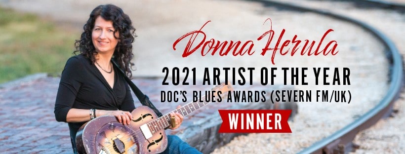 Donna Herula was voted “Artist of the Year” by Doc’ Blues Awards 2021 (UK).
