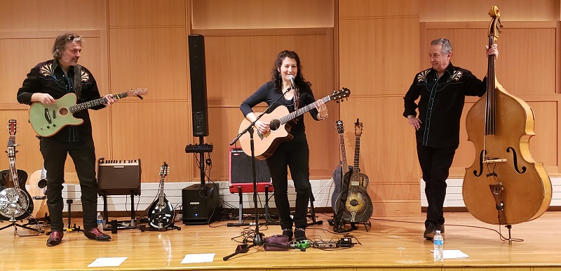 Donna Herula and her Trio at the Arlington Heights Library - coming May 4 to Stage Left Cafe, hosted by Off Square Music. Photo by Mary Sherman.