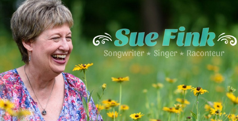 Chicago-based singer-songwriter Sue Fink has been enchanting audiences since 2001 with her whimsical perspective on the world. She is a witty social commentator and perceptive observer of the human condition. Her genre, which she calls “urban campfire cabaret,” is folk with a hint of jazz, a large dollop of humor, and a drop of sadness for good measure.