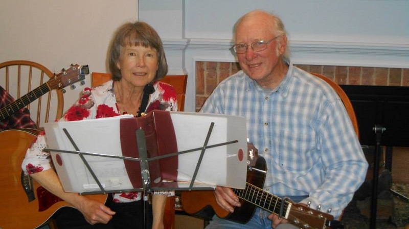 Keith Johnson with his singing partner of many years, Judy Matzen.