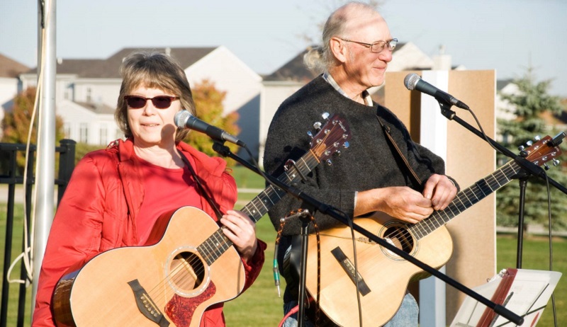 Keith with long-time singing partner, Judy Matzen.