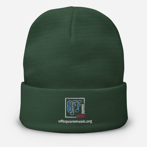 Off Square Music - Embroidered Beanie (dark colors) - Image 2