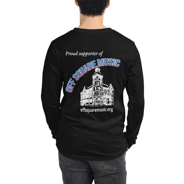 Proud supporter of Off Square Music - Unisex Long Sleeve Tee (dark colors) - Image 2