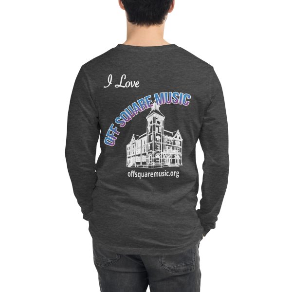I Love Off Square Music - Unisex Long Sleeve Tee (dark colors) - Image 6