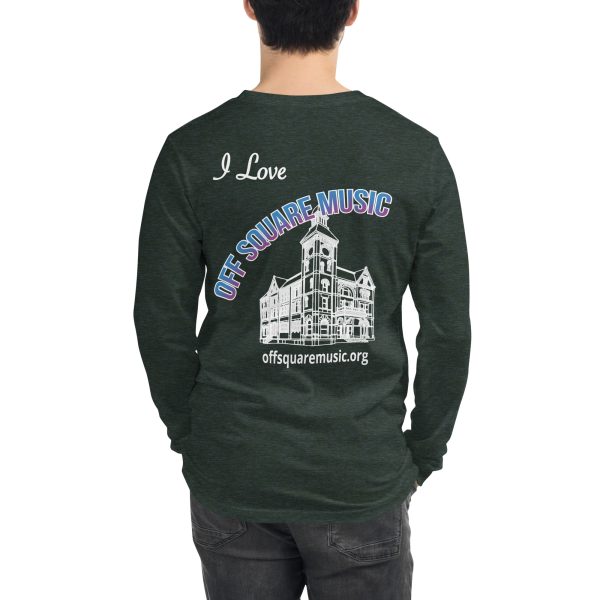 I Love Off Square Music - Unisex Long Sleeve Tee (dark colors)
