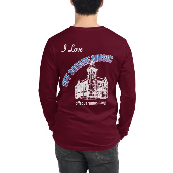 I Love Off Square Music - Unisex Long Sleeve Tee (dark colors) - Image 4