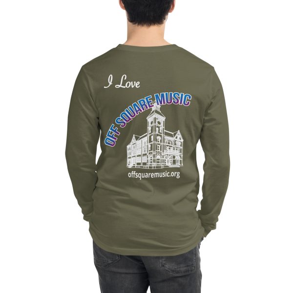I Love Off Square Music - Unisex Long Sleeve Tee (dark colors) - Image 30