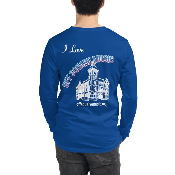 I Love Off Square Music - Unisex Long Sleeve Tee (dark colors) - Image 7