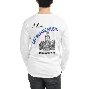 I Love Off Square Music - Unisex Long Sleeve Tee (light colors)