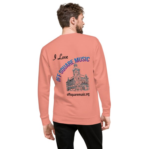 I Love Off Square Music - Unisex Premium Sweatshirt (light colors) - Image 6