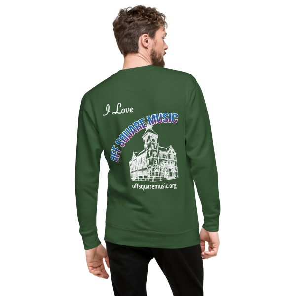 I Love Off Square Music - Unisex Premium Sweatshirt (dark colors) - Image 9