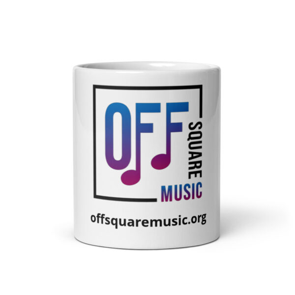 Off Square Music - White glossy mug - Image 4