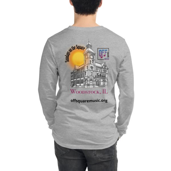 Sundays on the Square - Unisex Long Sleeve Tee (light colors) - Image 3