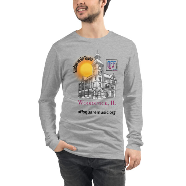Sundays on the Square – Unisex Long Sleeve Tee (light colors) - Front-only - Image 2