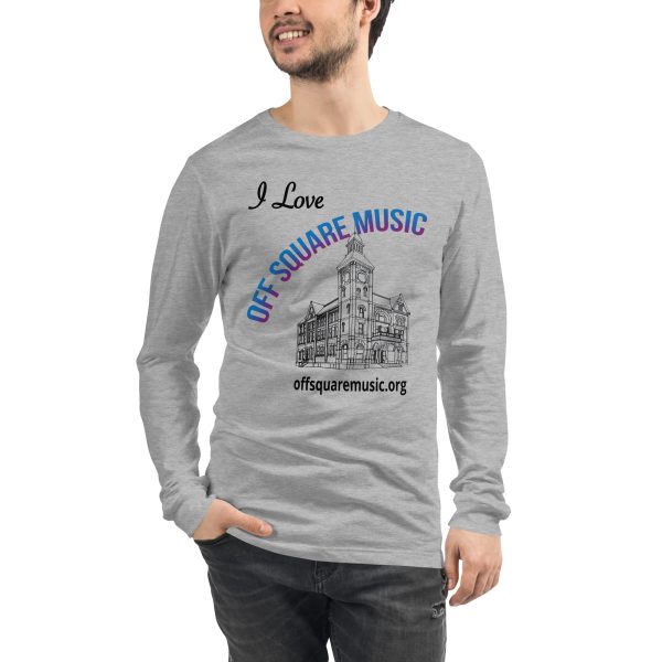 I Love Off Square Music – Unisex Long Sleeve Tee (light colors) - Front-only - Image 2