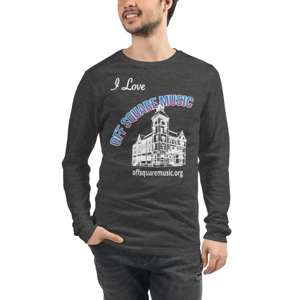 I Love Off Square Music – Unisex Long Sleeve Tee (dark colors) - Front-only - Image 3