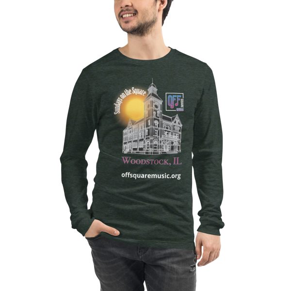 Sundays on the Square – Unisex Long Sleeve Tee (dark colors) - Front-only - Image 5