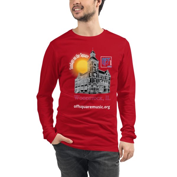 Sundays on the Square – Unisex Long Sleeve Tee (dark colors) - Front-only - Image 4