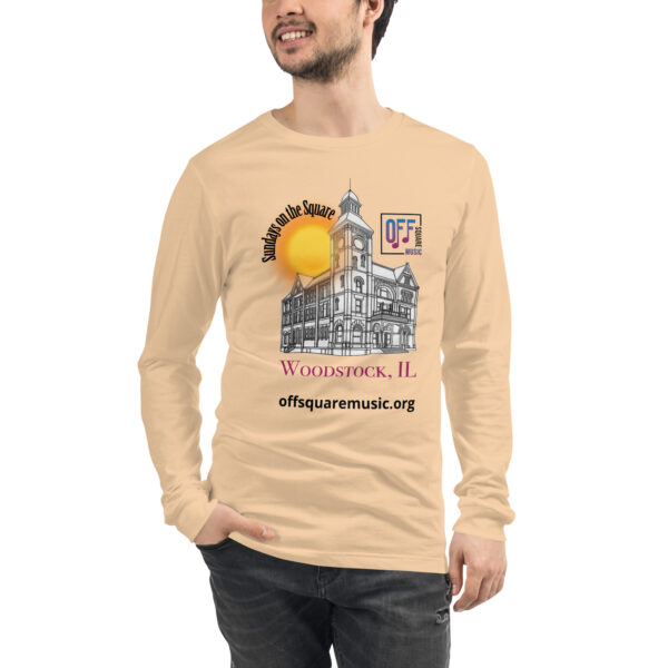 Sundays on the Square – Unisex Long Sleeve Tee (light colors) - Front-only - Image 3