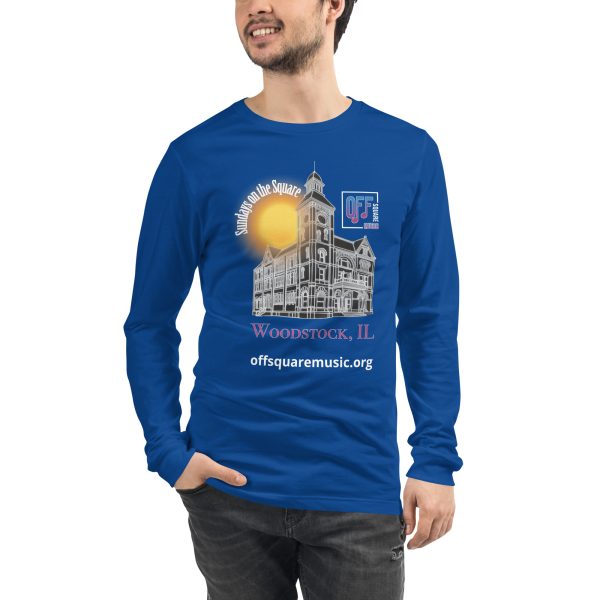 Sundays on the Square – Unisex Long Sleeve Tee (dark colors) - Front-only - Image 7