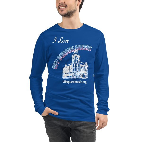 I Love Off Square Music – Unisex Long Sleeve Tee (dark colors) - Front-only - Image 4