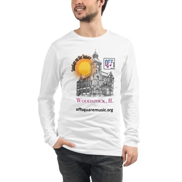 Sundays on the Square – Unisex Long Sleeve Tee (light colors) - Front-only