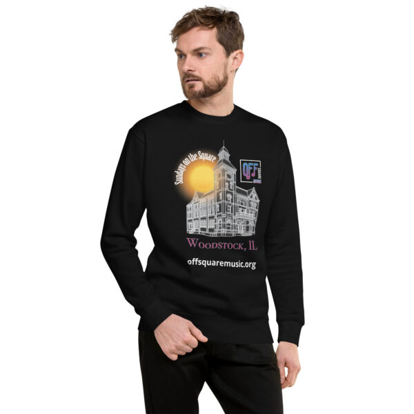 Sundays on the Square – Unisex Premium Sweatshirt (dark colors) - Front-only - Image 2