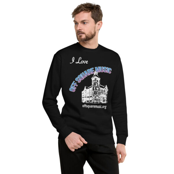 I Love Off Square Music – Unisex Premium Sweatshirt (dark colors) - Front-only - Image 2