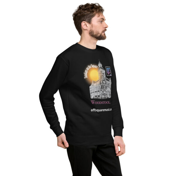 Sundays on the Square – Unisex Premium Sweatshirt (dark colors) - Front-only - Image 3