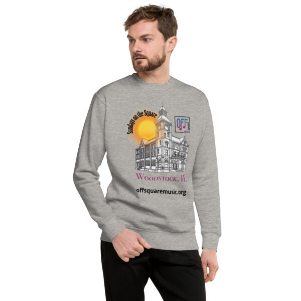 Sundays on the Square – Unisex Premium Sweatshirt (light colors) - Front-only - Image 4