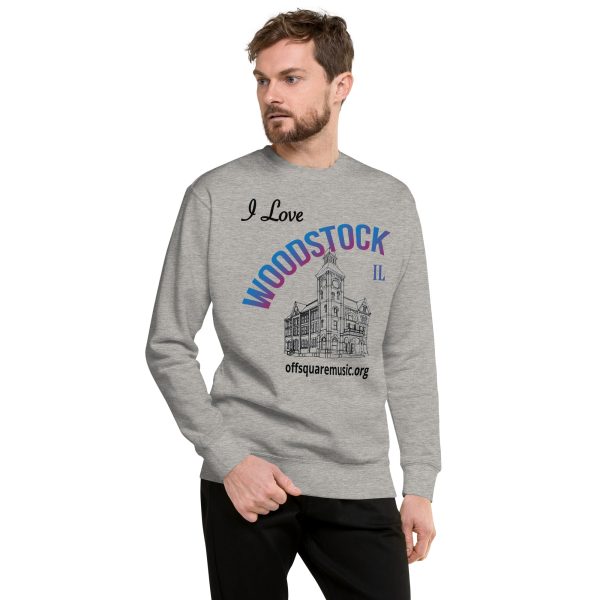 I Love Woodstock – Unisex Premium Sweatshirt (light colors) - Front-only - Image 4