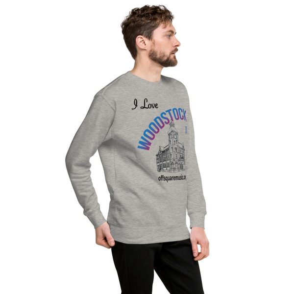 I Love Woodstock – Unisex Premium Sweatshirt (light colors) - Front-only - Image 5