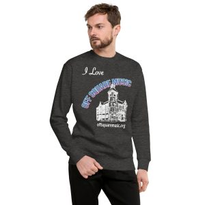 I Love Off Square Music – Unisex Premium Sweatshirt (dark colors) - Front-only