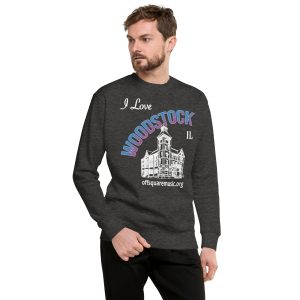 I Love Woodstock – Unisex Premium Sweatshirt (dark colors) - Front-only
