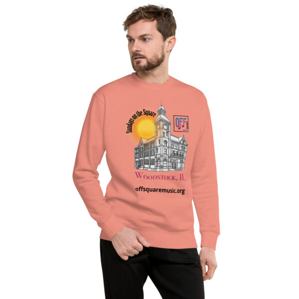 Sundays on the Square – Unisex Premium Sweatshirt (light colors) - Front-only - Image 2