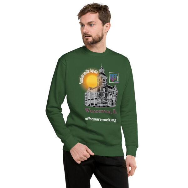Sundays on the Square – Unisex Premium Sweatshirt (dark colors) - Front-only - Image 5