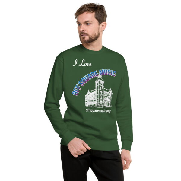 I Love Off Square Music – Unisex Premium Sweatshirt (dark colors) - Front-only - Image 3