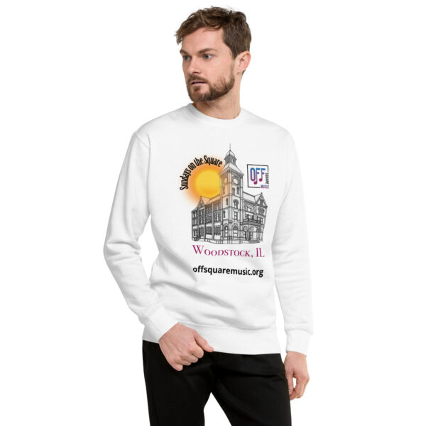 Sundays on the Square – Unisex Premium Sweatshirt (light colors) - Front-only
