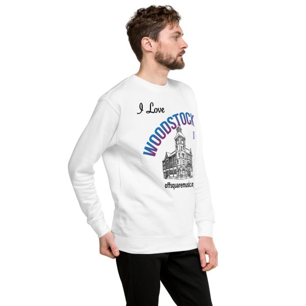 I Love Woodstock – Unisex Premium Sweatshirt (light colors) - Front-only - Image 6