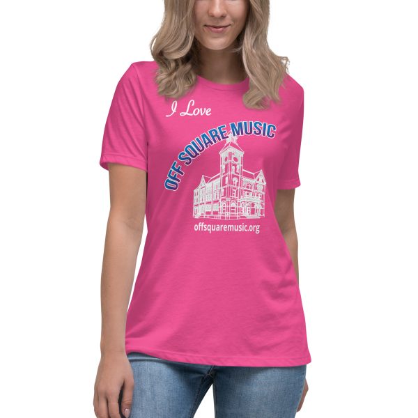 I Love Off Square Music – Women’s Relaxed T-Shirt (dark colors) - Front-only - Image 5