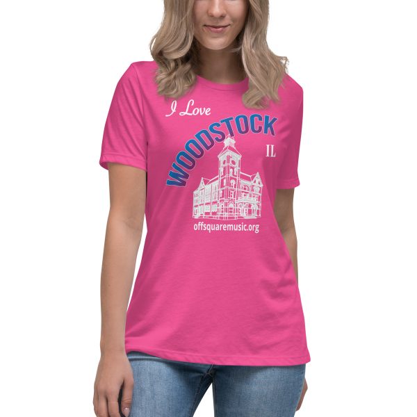 I Love Woodstock – Women’s Relaxed T-Shirt (dark colors) - Front-only - Image 5