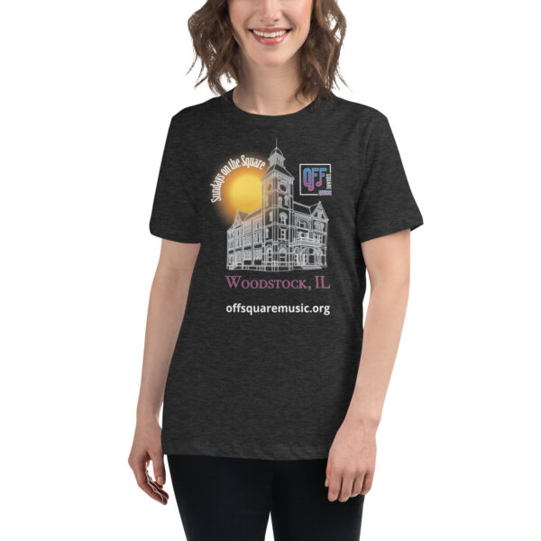 Sundays on the Square – Women’s Relaxed T-Shirt (dark colors) - Front-only - Image 2