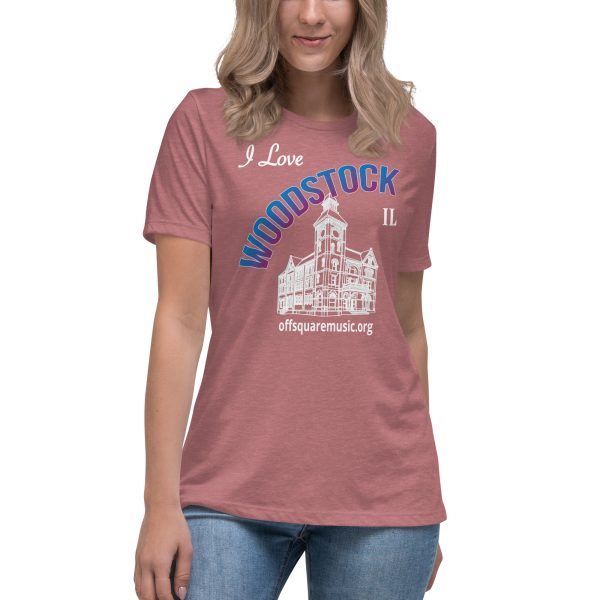 I Love Woodstock – Women’s Relaxed T-Shirt (dark colors) - Front-only - Image 6