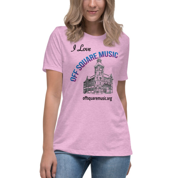 I Love Off Square Music – Women’s Relaxed T-Shirt (light colors) - Front-only - Image 3