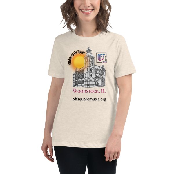 Sundays on the Square – Women’s Relaxed T-Shirt (light colors) - Front-only - Image 5
