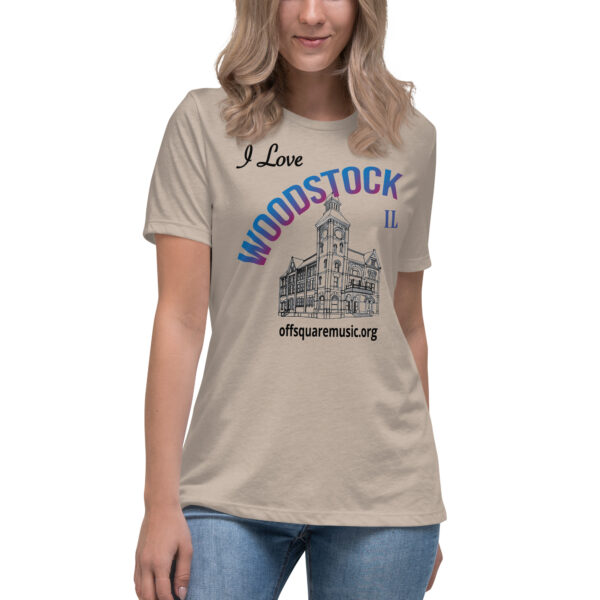 I Love Woodstock – Women’s Relaxed T-Shirt (light colors) - Front-only - Image 3