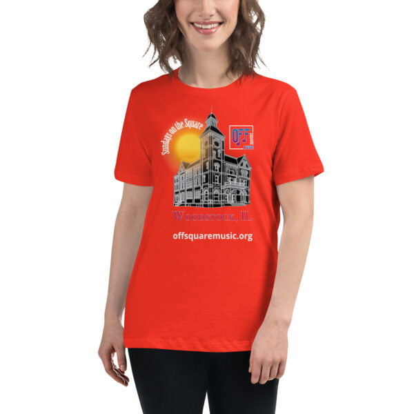 Sundays on the Square – Women’s Relaxed T-Shirt (dark colors) - Front-only - Image 3