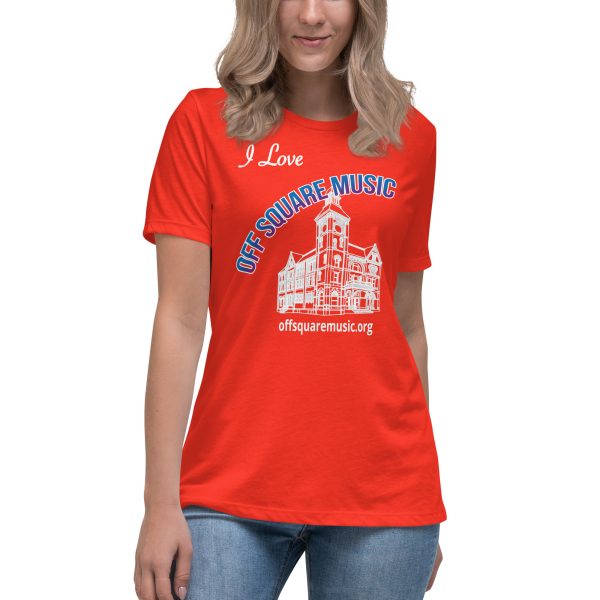I Love Off Square Music – Women’s Relaxed T-Shirt (dark colors) - Front-only - Image 3